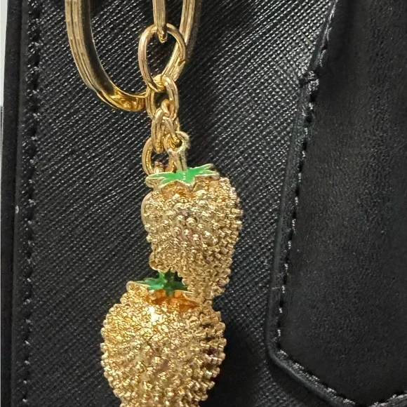 Gold Strawberry Bag Charm - Picture 3 of 4
